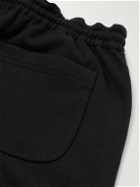 Comme des Garçons HOMME - Wide-Leg Logo-Embroidered Cotton-Jersey Drawstring Shorts - Black