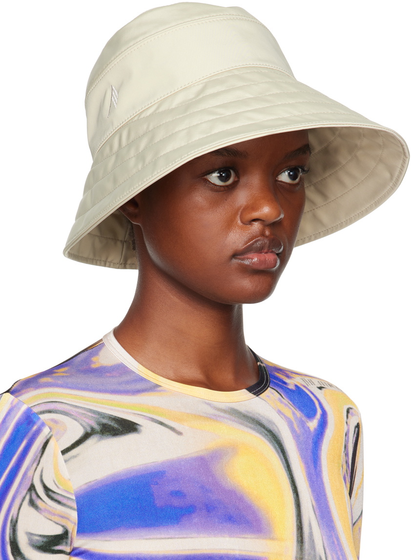 The Attico Beige Wide Brim Bucket Hat The Attico