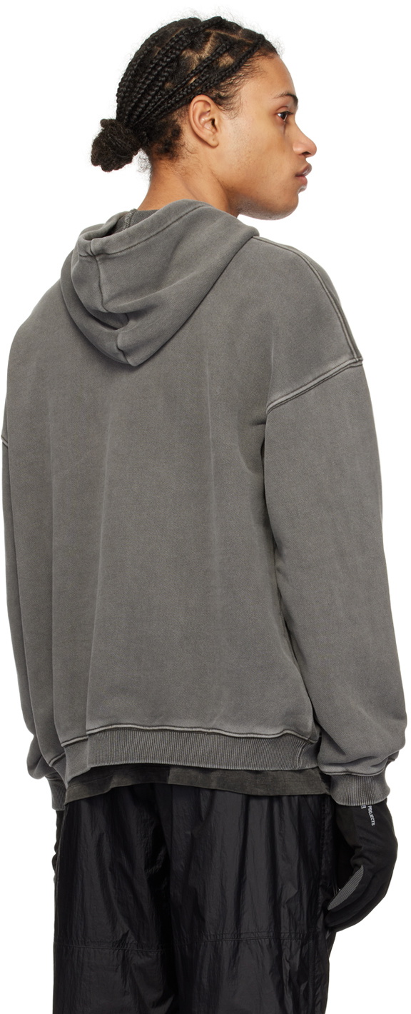 トップス AMOMENTO 24ss HOODED JUMPER AMOMENTO Gray Garment-Dyed Hoodie AMOMENTO