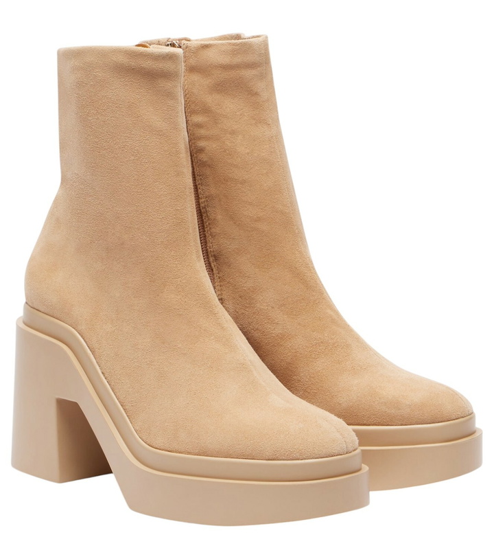 Photo: Clergerie Nina suede platform ankle boots