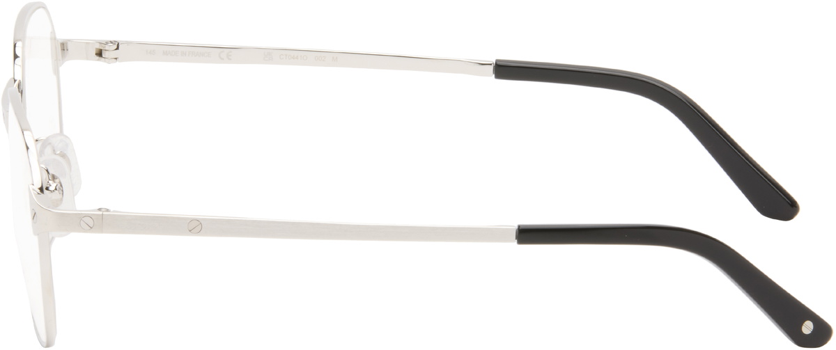 Cartier Silver 'Santos de Cartier' Glasses
