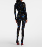 Blumarine Floral jersey leggings