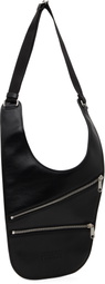 MM6 Maison Margiela Black Flat Saddle Mini Bag