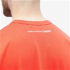 Comme des Garçons SHIRT Men's Oversized Back Neck Logo Tee in Red