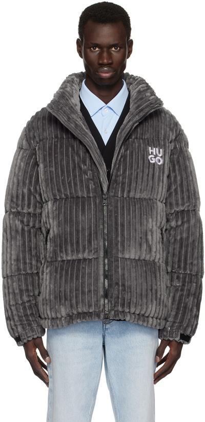 Photo: Hugo Gray Faux-Fur Puffer Jacket
