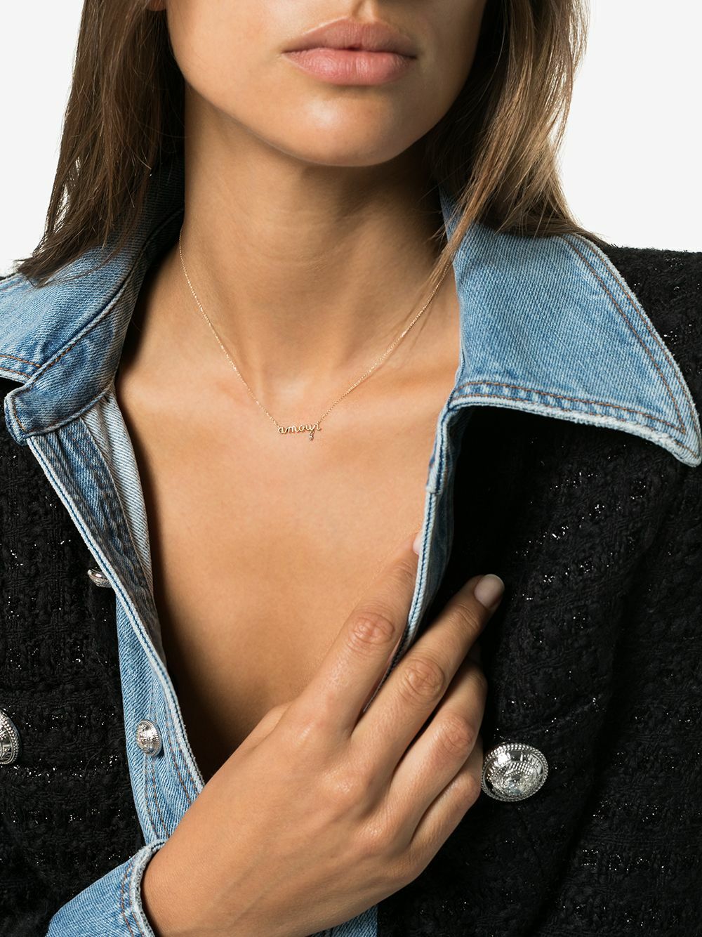 Persée 18K Yellow Gold Amour Diamond Necklace