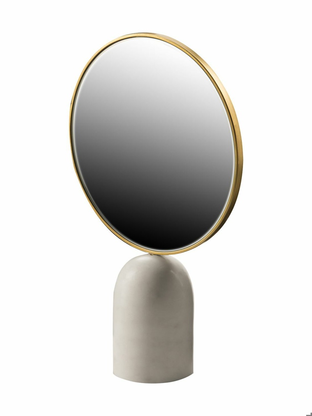 Photo: POLSPOTTEN Round Mirror with White Marble