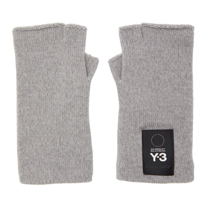 Photo: Y-3 Grey Logo Gloves