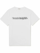 Alexander McQueen - Logo-Print Cotton-Jersey T-Shirt - White