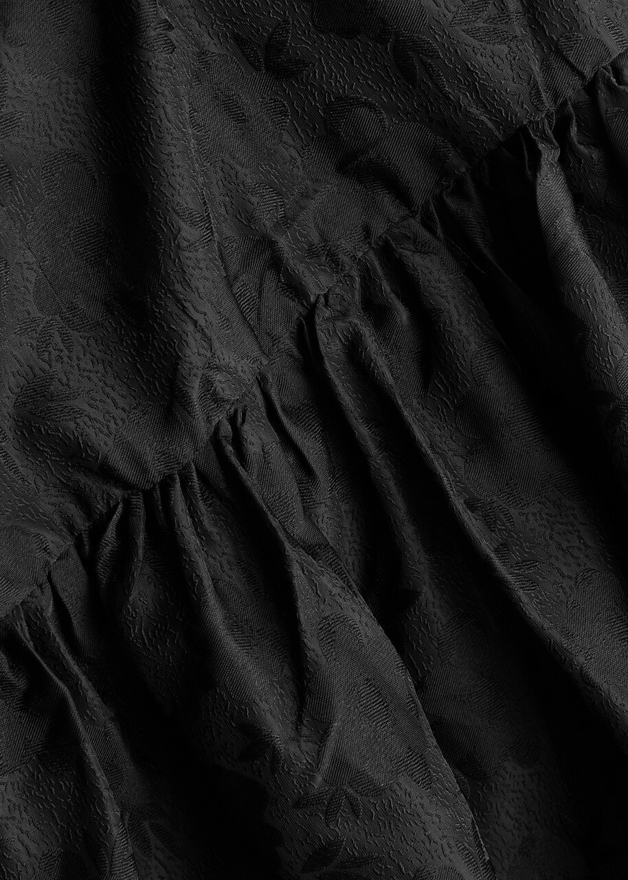 【英国発Sister Jane】Coco floral-jacquard organza mini dress Sister Jane Coco Floral-jacquard Organza Mini Dress Black