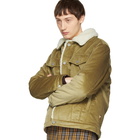 Maison Kitsune Tan Corduroy Trucker Jacket