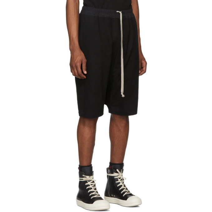 Rick Owens Black Forever Basket Swinger Shorts Rick Owens