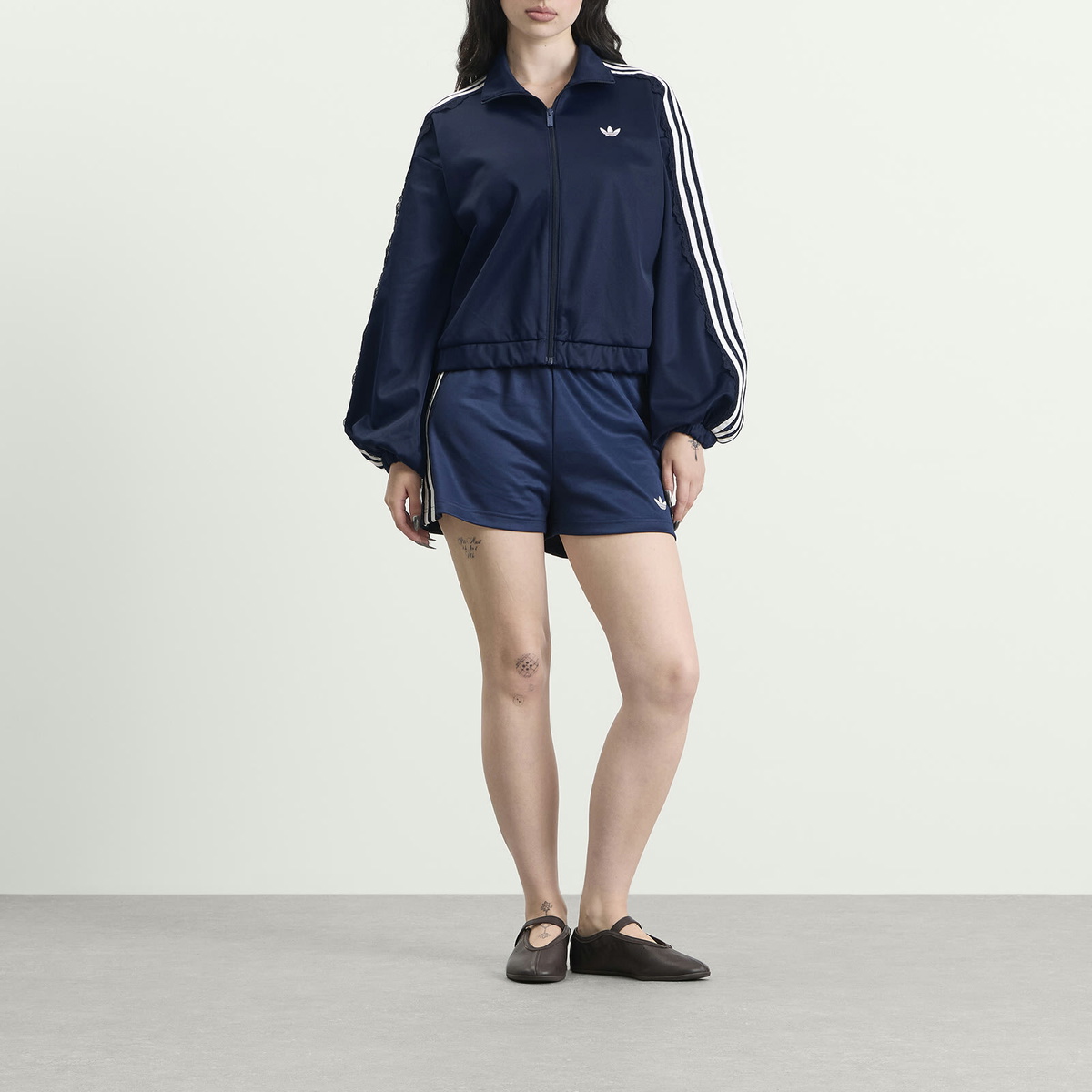 Adidas Women's Lace Oversized Track Top in Collegiate Navy