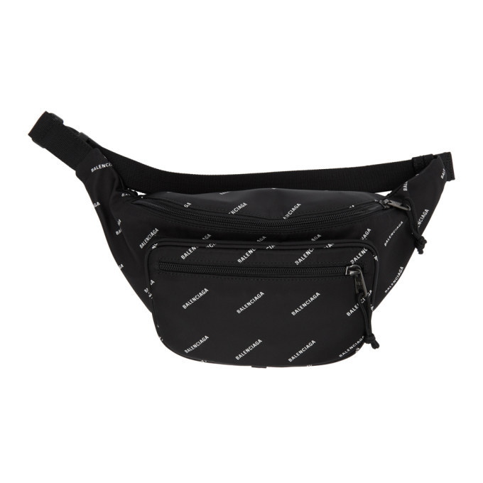 Photo: Balenciaga Black Logo Explorer Belt Bag