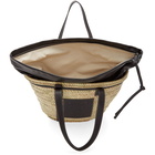 Loewe Beige and Black Basket Tote