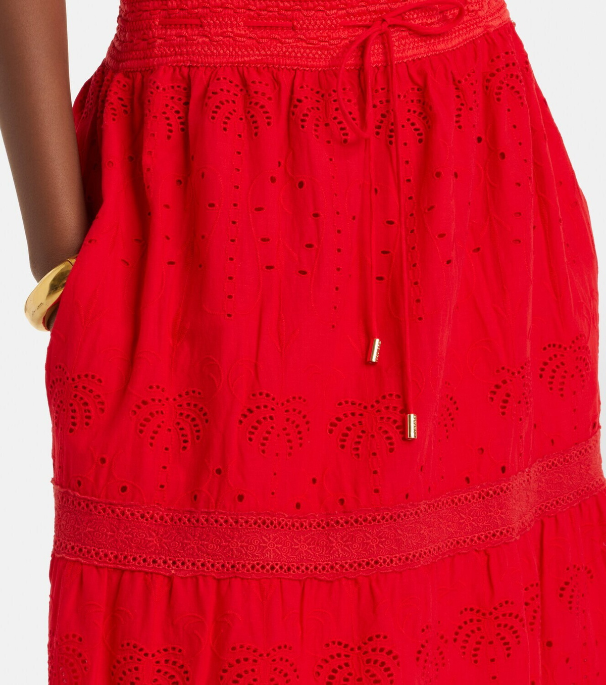 Melissa Odabash Caroline broderie anglaise cotton midi dress