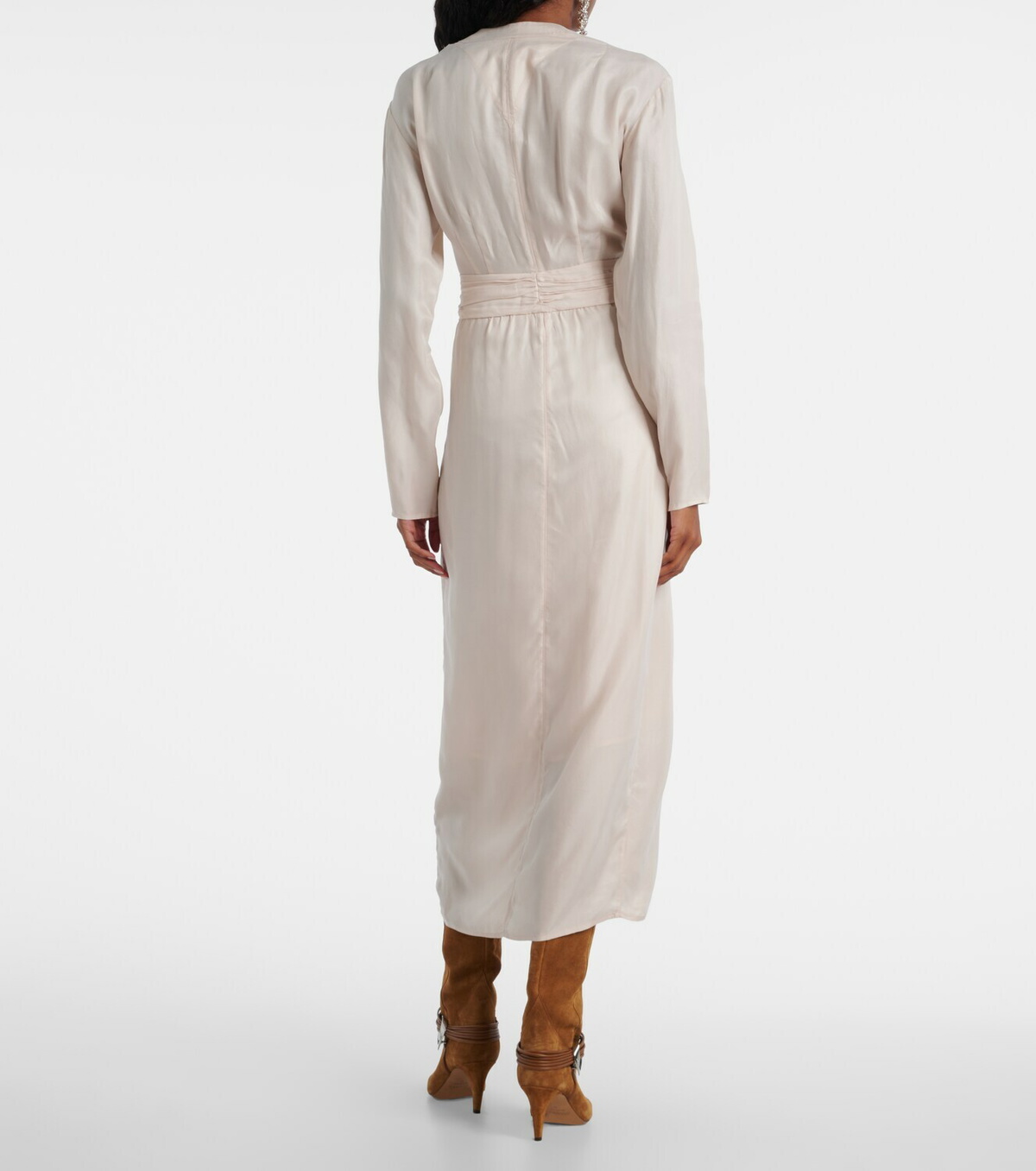 Marant Etoile Pleated gathered midi dress