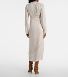 Marant Etoile Pleated gathered midi dress