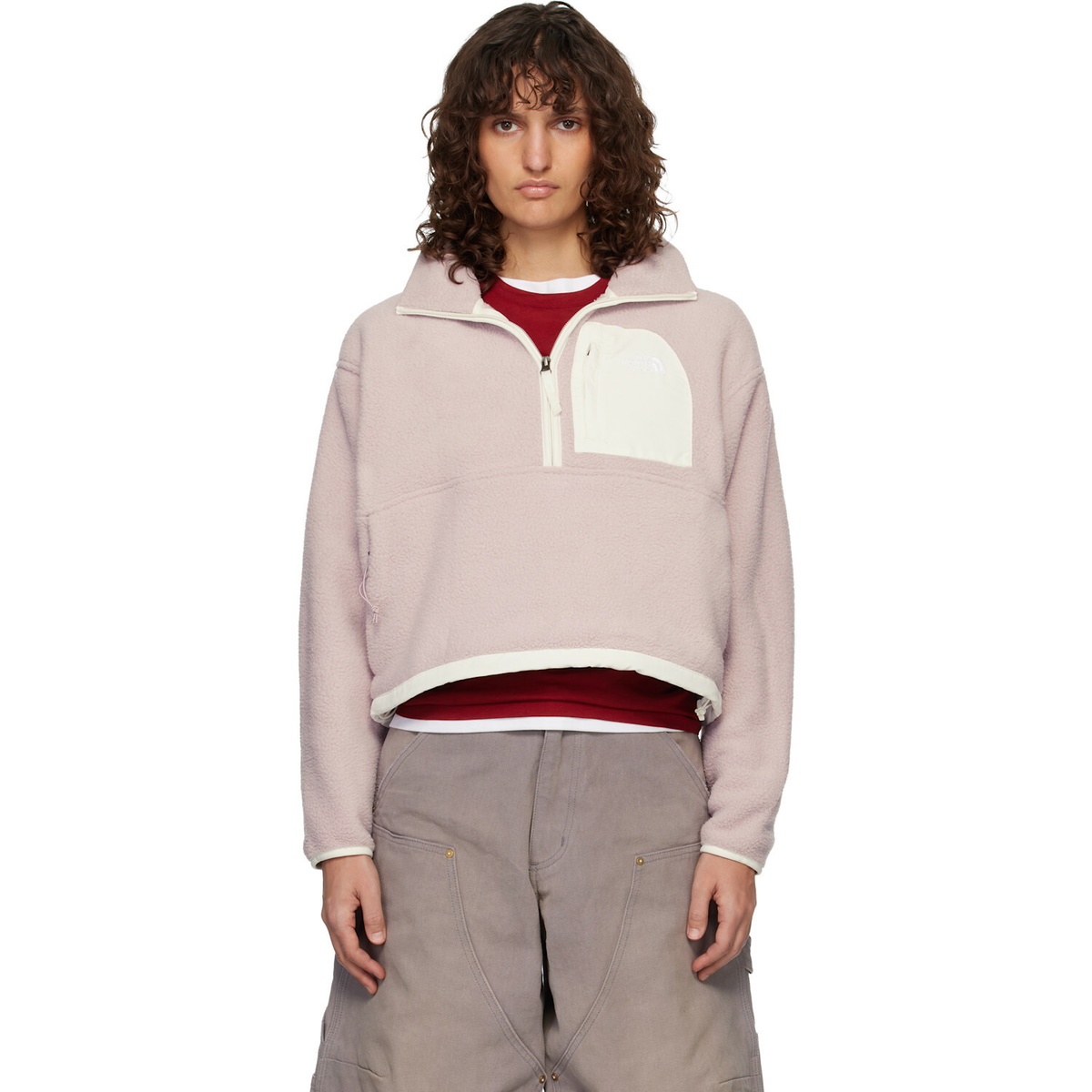 The North Face Pink Yumiori Off Peak 1/2-Zip Jacket