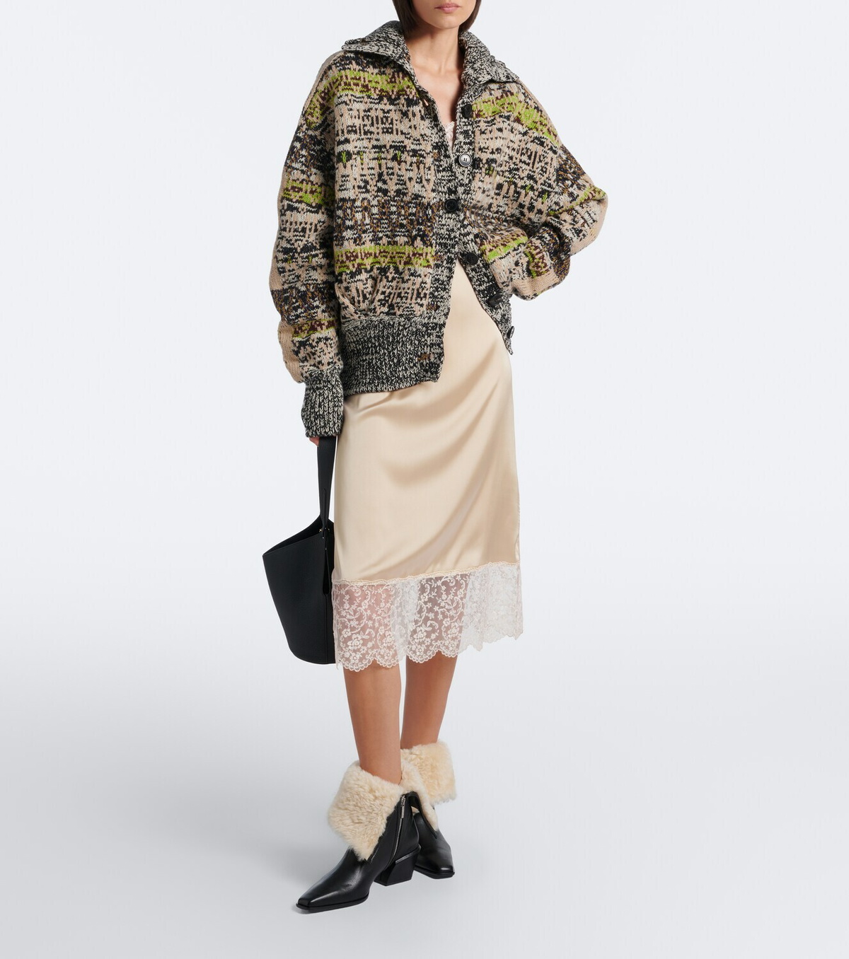 Paris Texas Bettina shearling-lined leather ankle boots