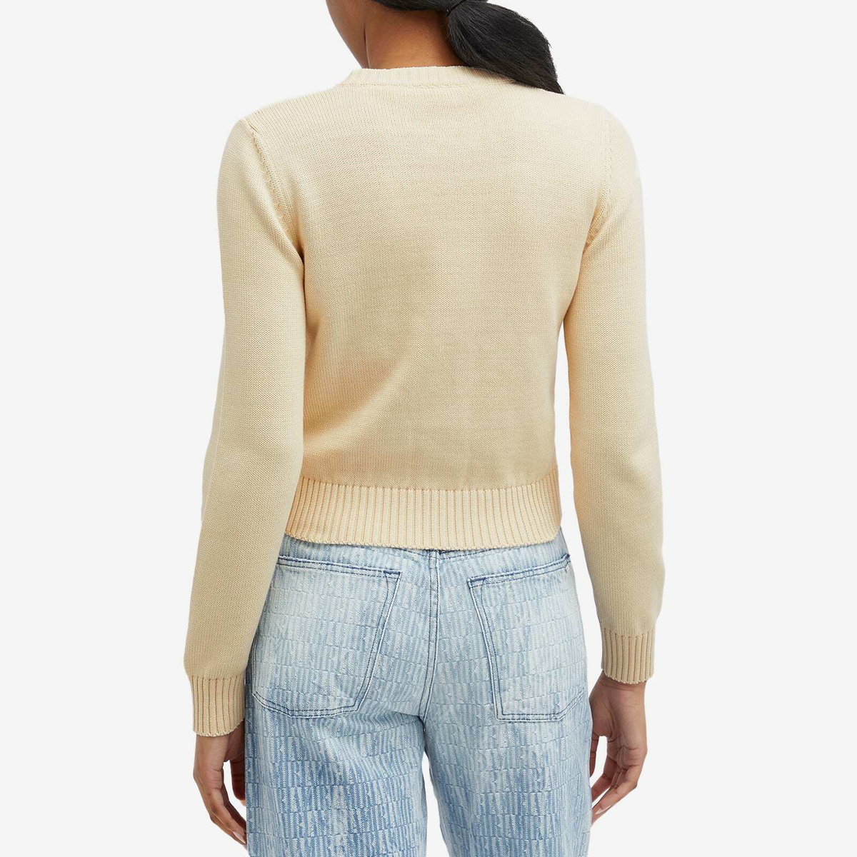 Palm Angels Women's Classic Logo Fitted Cardigan in Brown