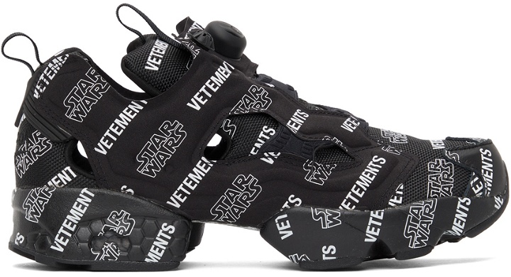 Photo: VETEMENTS Black Reebok Edition STAR WARS Instapump Fury Sneakers