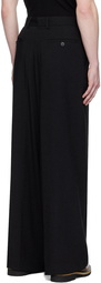 Dries Van Noten Black Pleated Trousers