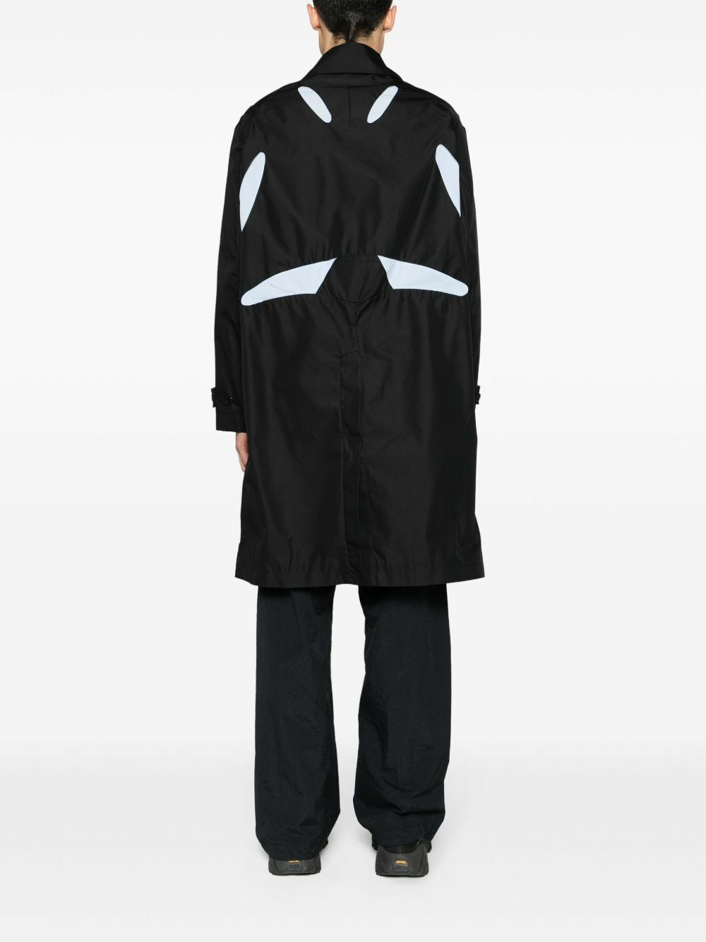 J.LAL Black Panelled Lightweight Coat
