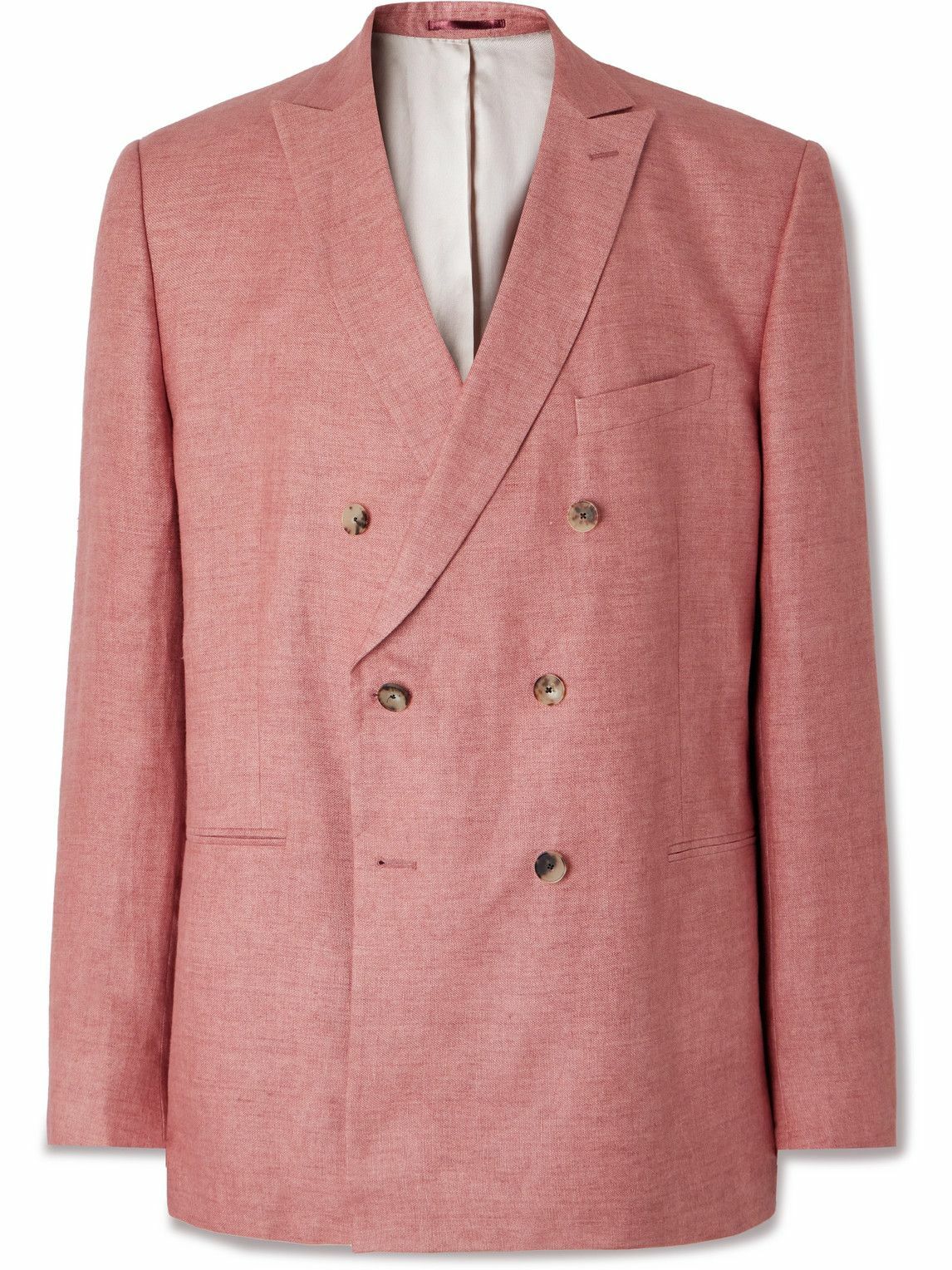 【送料&関税込】Dsquared2 Pink Double-breasted Jacket DSQUARED2 peak-lapel double-breasted Blazer | Pink | FARFETCH
