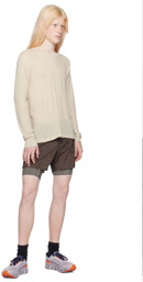 Satisfy Beige Base Layer Long Sleeve T-Shirt