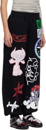Chopova Lowena Black Flying High Sweatpants
