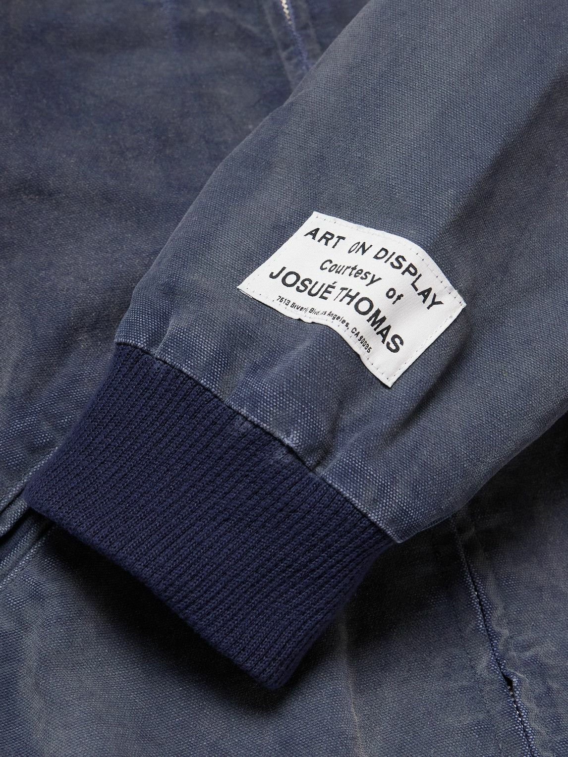 Gallery Dept. - Mechanic Corduroy-Trimmed Logo-Print Cotton Bomber Jacket - Blue