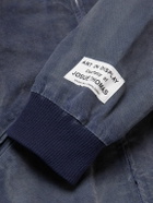 Gallery Dept. - Mechanic Corduroy-Trimmed Logo-Print Cotton Bomber Jacket - Blue