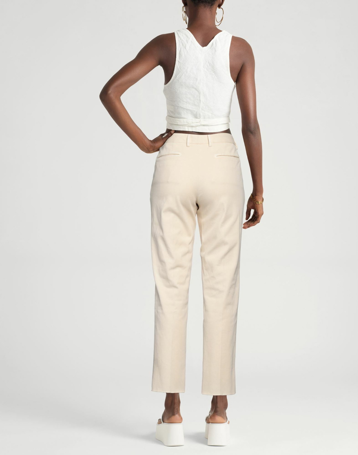 Boglioli Womens Pants in Cream