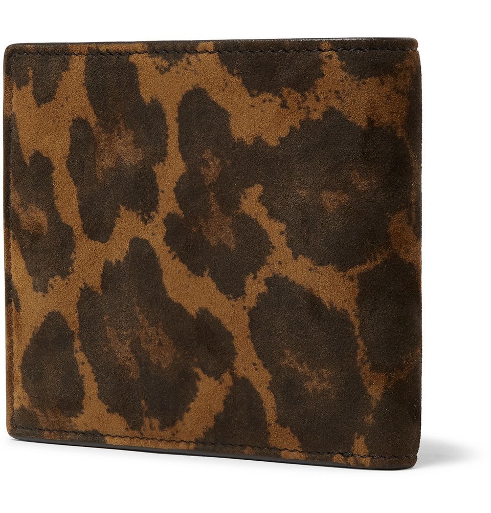 TOM FORD - Leopard-Print Nubuck Billfold Wallet - Men