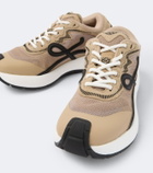 Loewe Pogo suede-trimmed sneakers