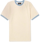 Howlin' - Amnesia Contrast-Trimmed Cotton-Blend Terry T-Shirt - Neutral