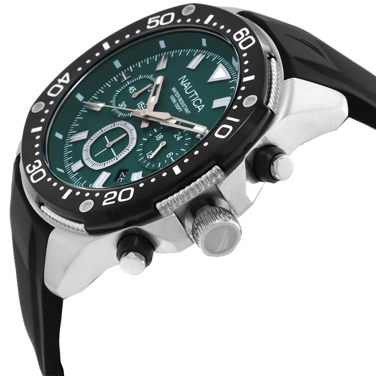 Nautica NCT Blue Sail Chronograph Quartz Green Dial Mens Watch NAPBSF405