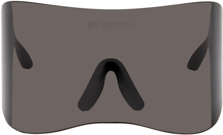 Photo: Balenciaga Black Mask Rectangular Sunglasses