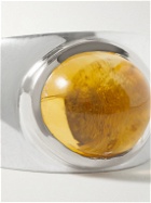 Pearls Before Swine - Silver and Gold Citrine Ring - Silver