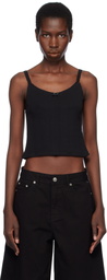 Dunst Black Pointelle Sleeveless Camisole