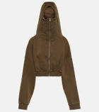 Entire Studios Cropped zip-up cotton hoodie