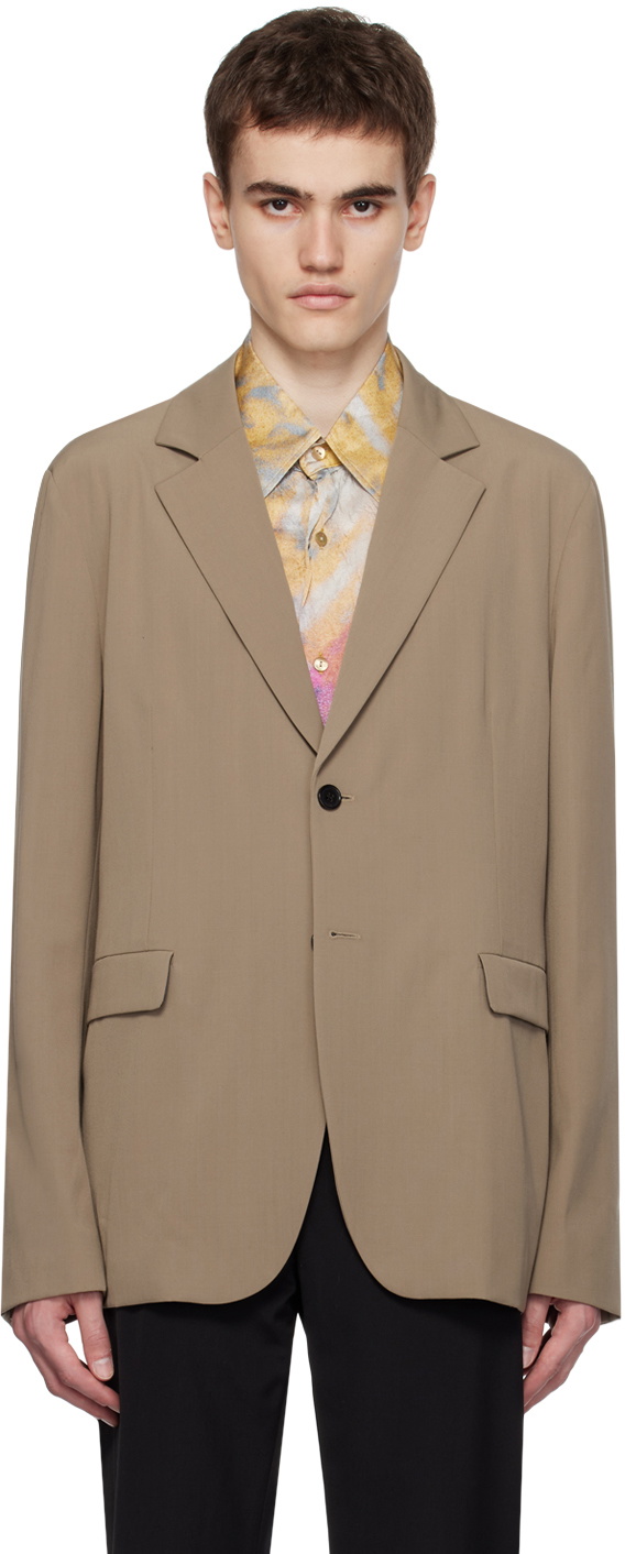 Acne Studios Taupe Double-Breasted Blazer Acne Studios