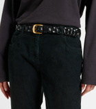 The Row Woven leather belt