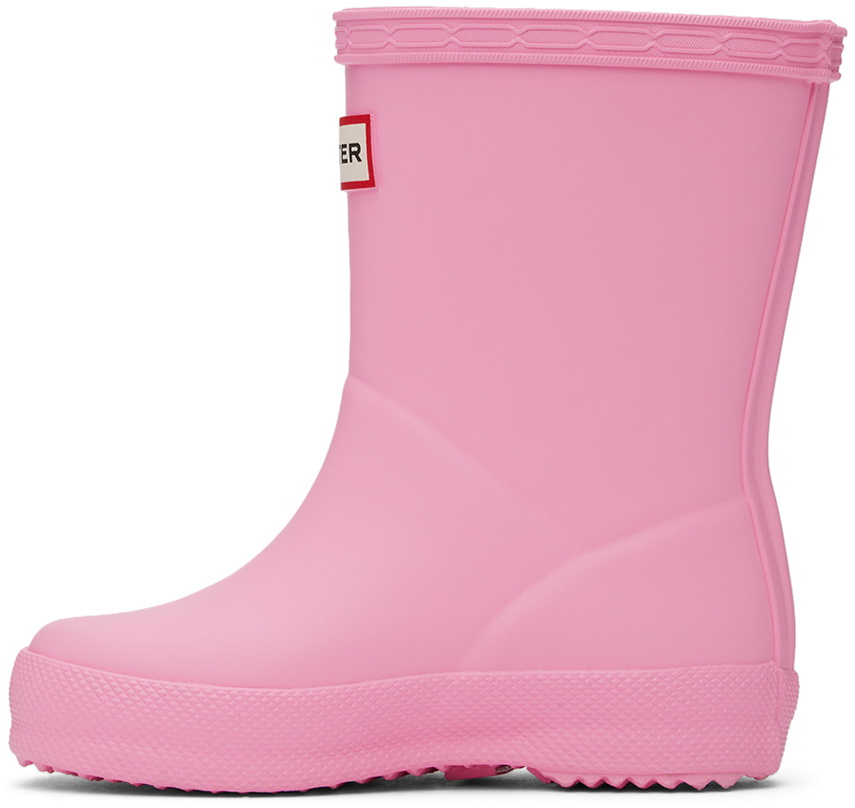 Hunter Kids Pink First Classic Little Kids Rain Boots