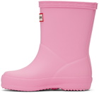 Hunter Kids Pink First Classic Little Kids Rain Boots