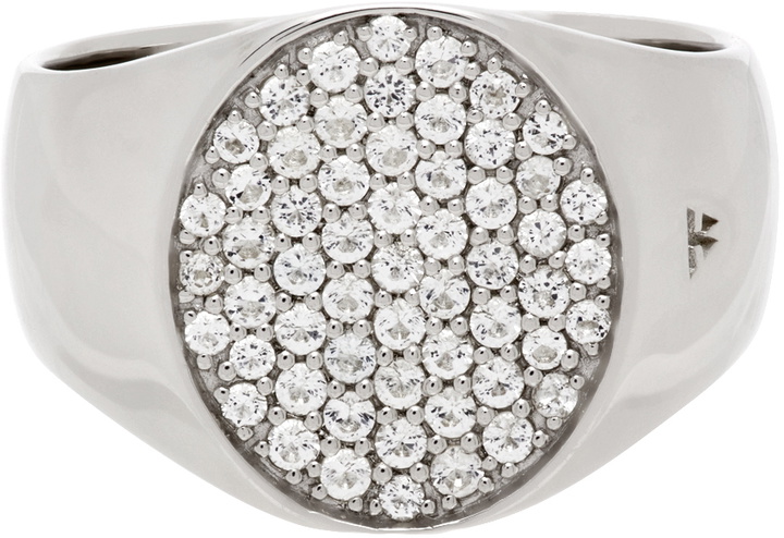 Photo: Tom Wood SSENSE Exclusive Silver Birthstone White Topaz Ring