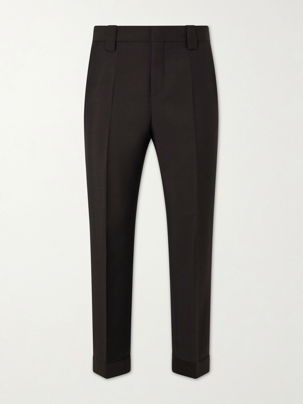 Versace - Straight-Leg Wool and Mohair-Blend Trousers - Brown