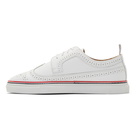 Thom Browne White Longwing Brogue Sneakers