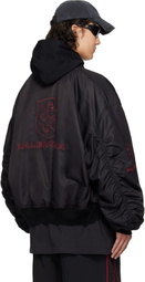 Balenciaga Black Lion Club Varsity Bomber Jacket